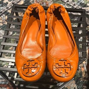 Tory Burch Vibrant Orange Flats
